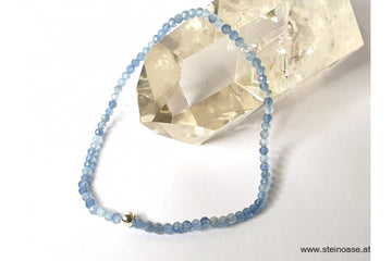 Armband Aquamarin 2,5 mm facettiert Block
