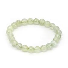 Armband Prehnit -4,5mm Kugel facettiert
