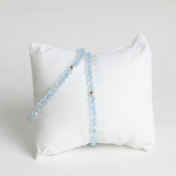 Facetten-Armband, Aquamarin