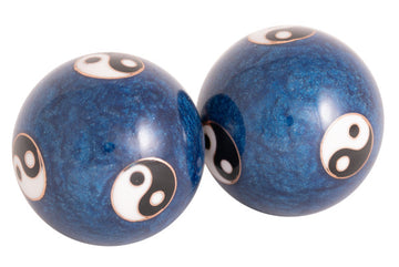 Qi Gong Kugel Yin Yang Blau