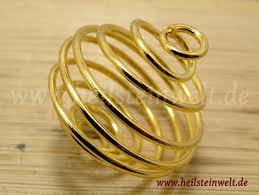 Spiral-Anhänger für Trommelsteine 25 mm, goldfärbig