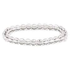 Armband Bergkristall -6,5mm Kugel