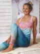 Yoga Legging, indigo/peach